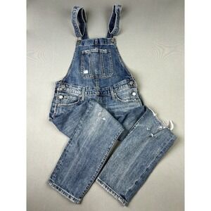 Lucky Brand‎ Jeans Women's XS Boyfriend Distressed Denim Overalls